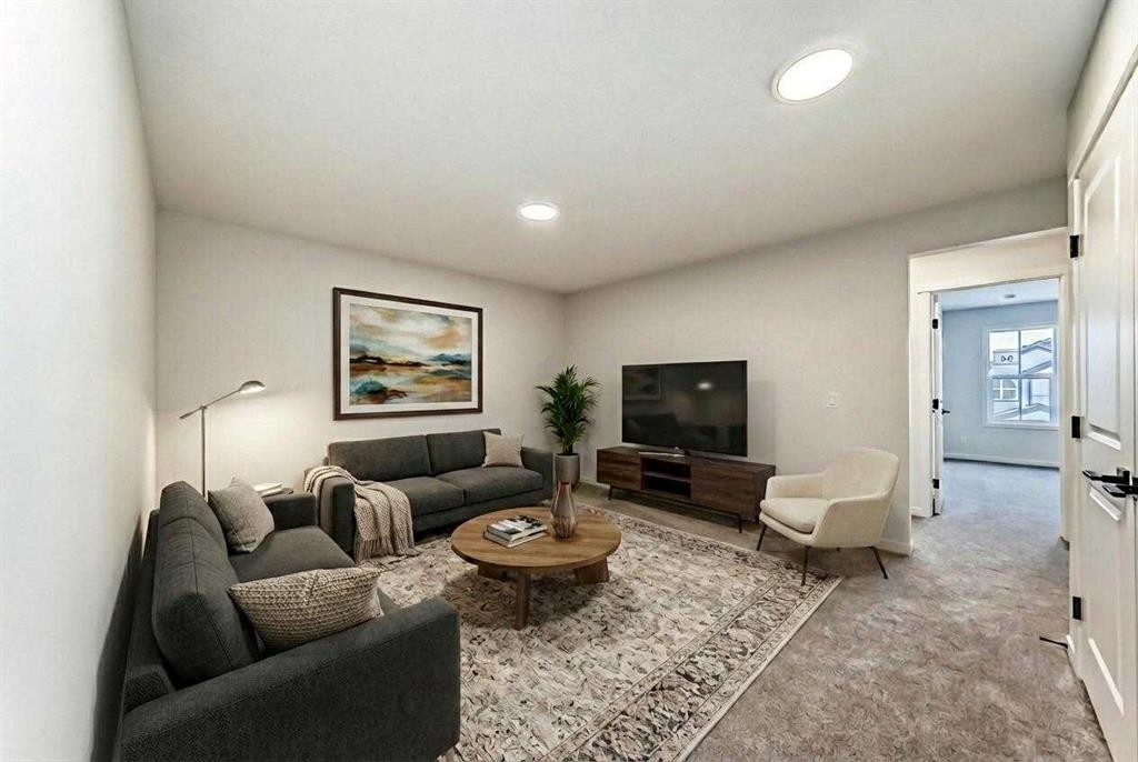54 Bartlett Row Se, Calgary, AB - Indoor Photo Showing Living Room