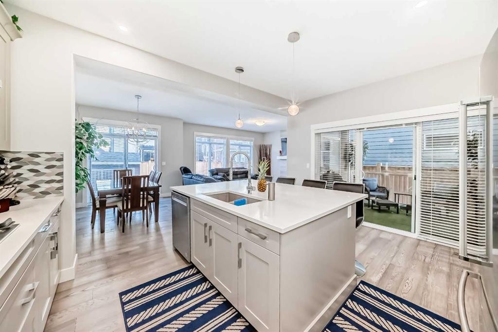477 Legacy Boulevard Se, Calgary, AB - Indoor Photo Showing Kitchen With Double Sink