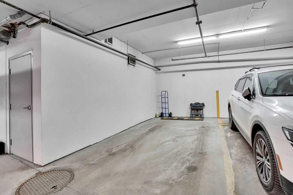 208-402 Marquis Lane Se, Calgary, AB - Indoor Photo Showing Garage