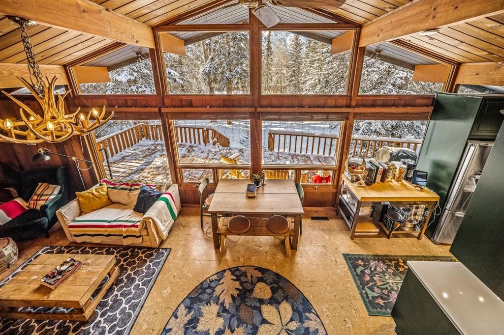 126 Elk Street, Harvie Heights, AB - Indoor With Fireplace