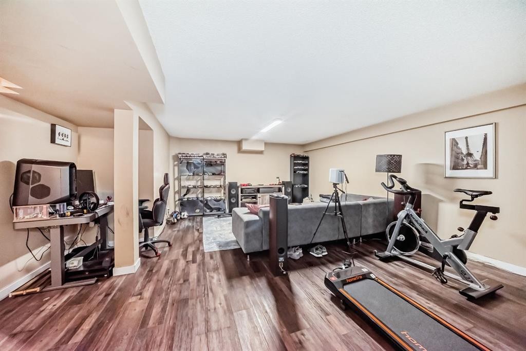 131 Huntstrom Drive Ne, Calgary, AB - Indoor Photo Showing Gym Room