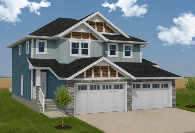 462 Kinniburgh Loop, Chestermere, AB - Outdoor With Facade