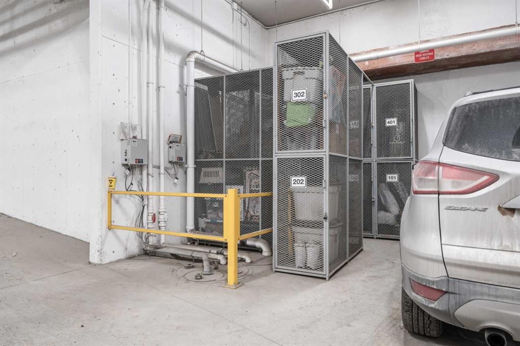 302-1029 15 Avenue Sw, Calgary, AB - Indoor Photo Showing Garage