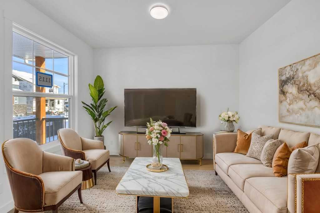 1115 Chinook Winds Circle Sw, Airdrie, AB - Indoor Photo Showing Living Room