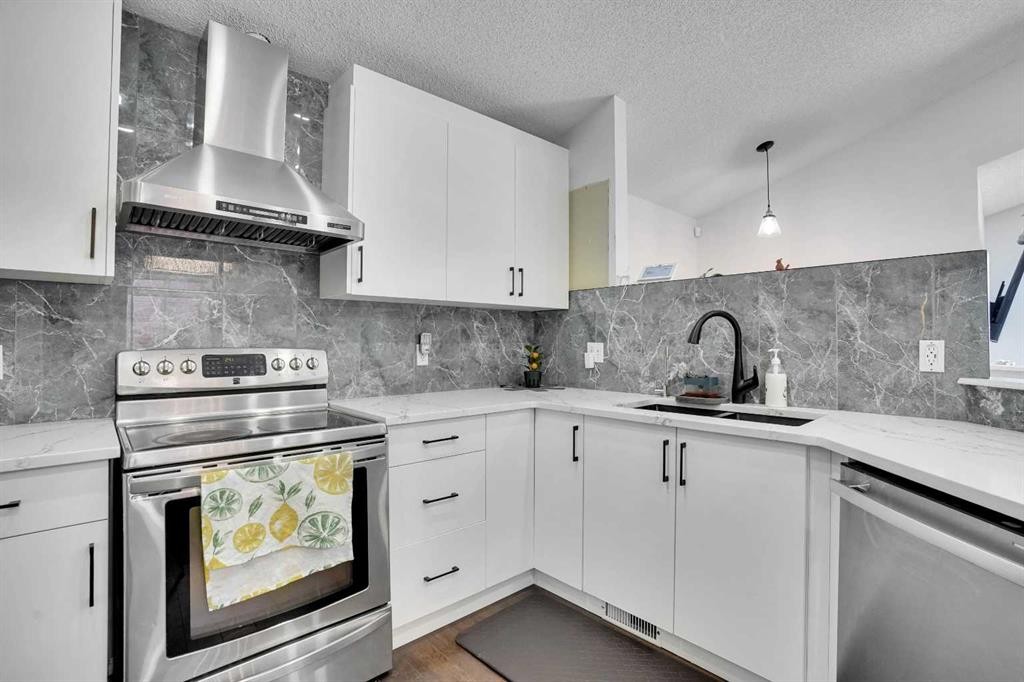 141 Saddlecrest Close Ne, Calgary, AB - Indoor Photo Showing Kitchen With Upgraded Kitchen