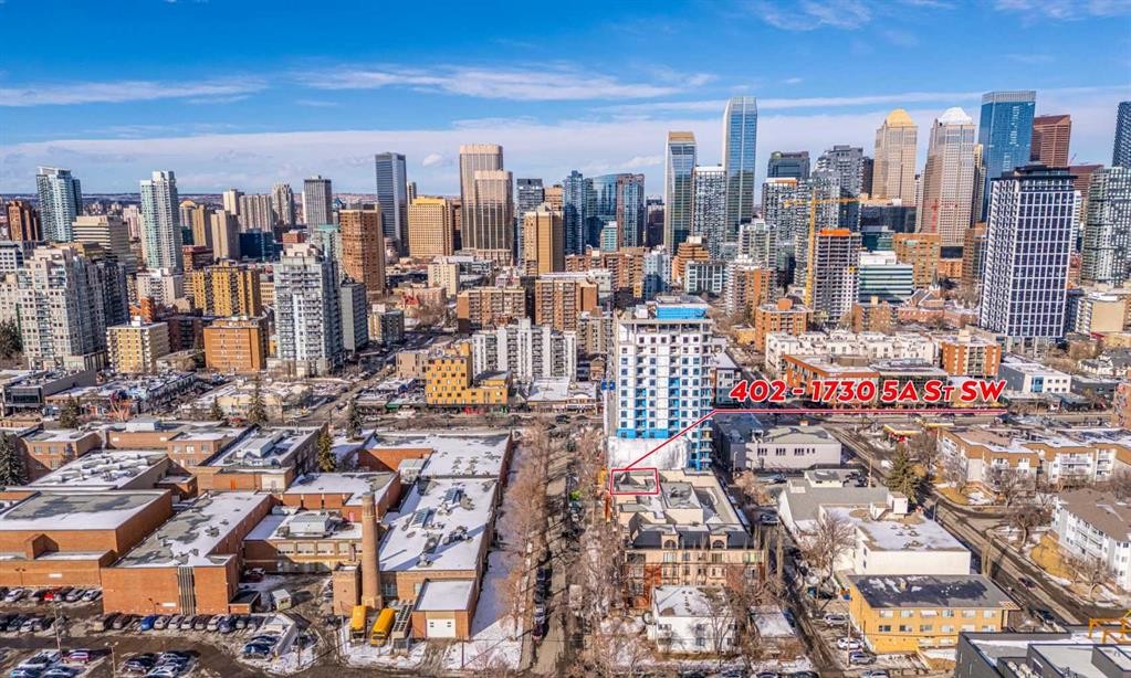 402-1730 5A Street Sw, Calgary, AB - Outdoor With View