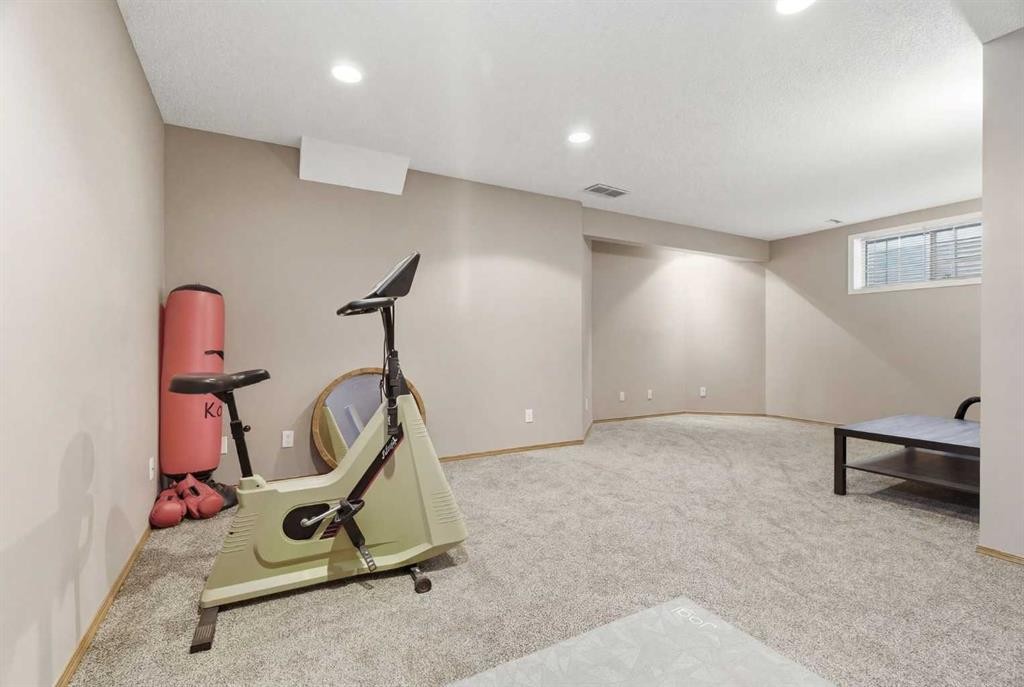 105 Douglas Ridge Circle Se, Calgary, AB - Indoor Photo Showing Gym Room