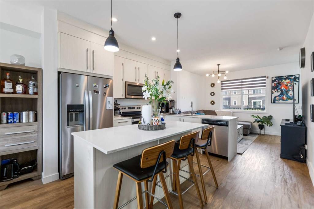 1209 Cornerstone Street Ne, Calgary, AB - Indoor Photo Showing Kitchen With Upgraded Kitchen