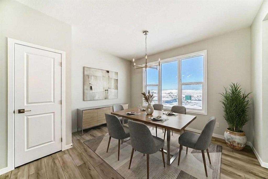 354 Ellen Park, Crossfield, AB - Indoor Photo Showing Dining Room