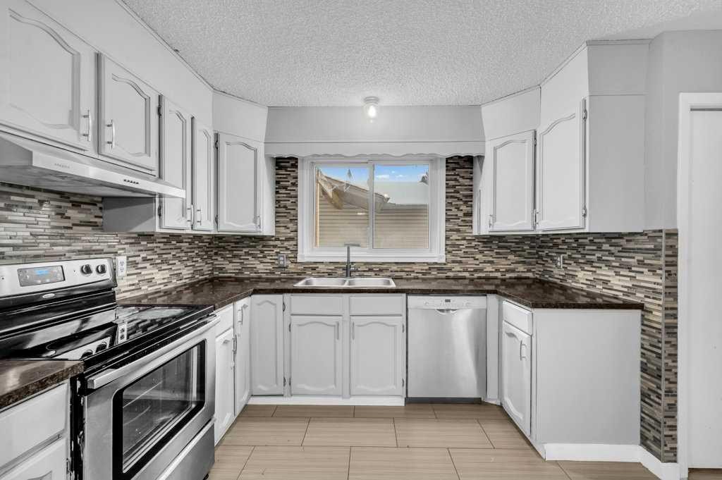 1140 Abbeydale Drive Ne, Calgary, AB - Indoor Photo Showing Kitchen With Double Sink With Upgraded Kitchen