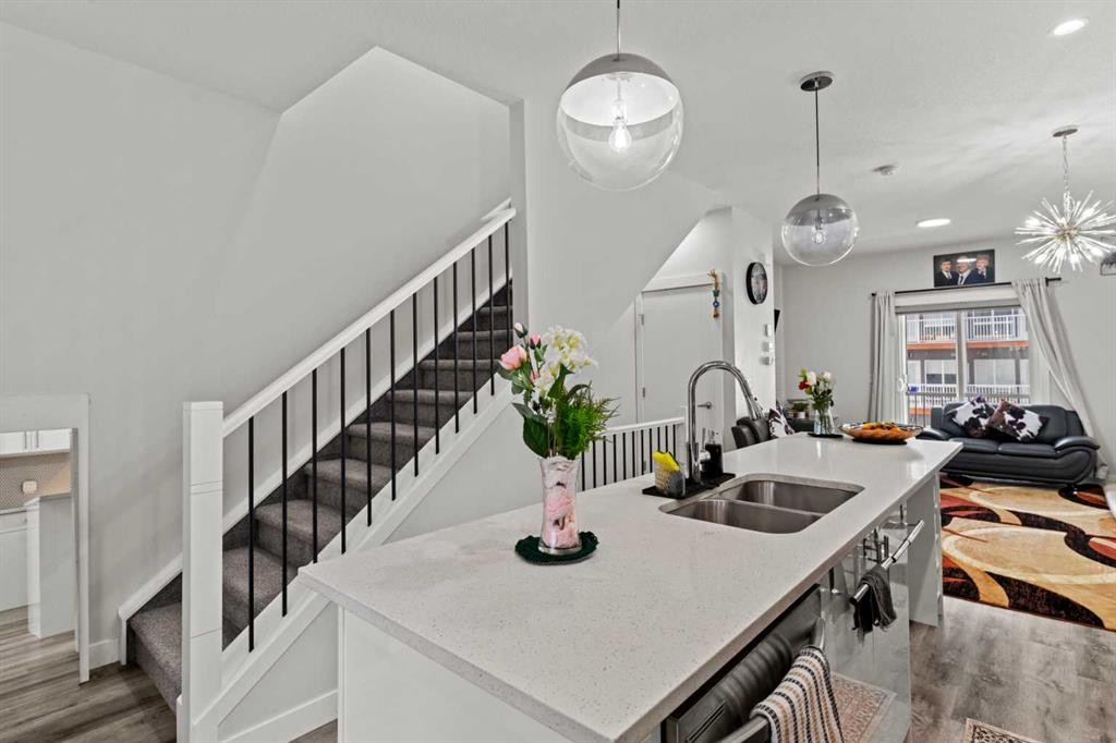 908-95 Skyview Close Ne, Calgary, AB - Indoor Photo Showing Kitchen With Double Sink