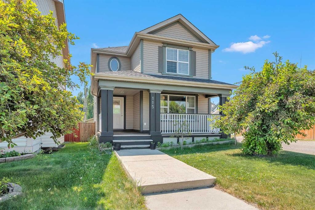 115 Evermeadow Avenue Sw, Calgary, AB - Outdoor With Deck Patio Veranda With Facade