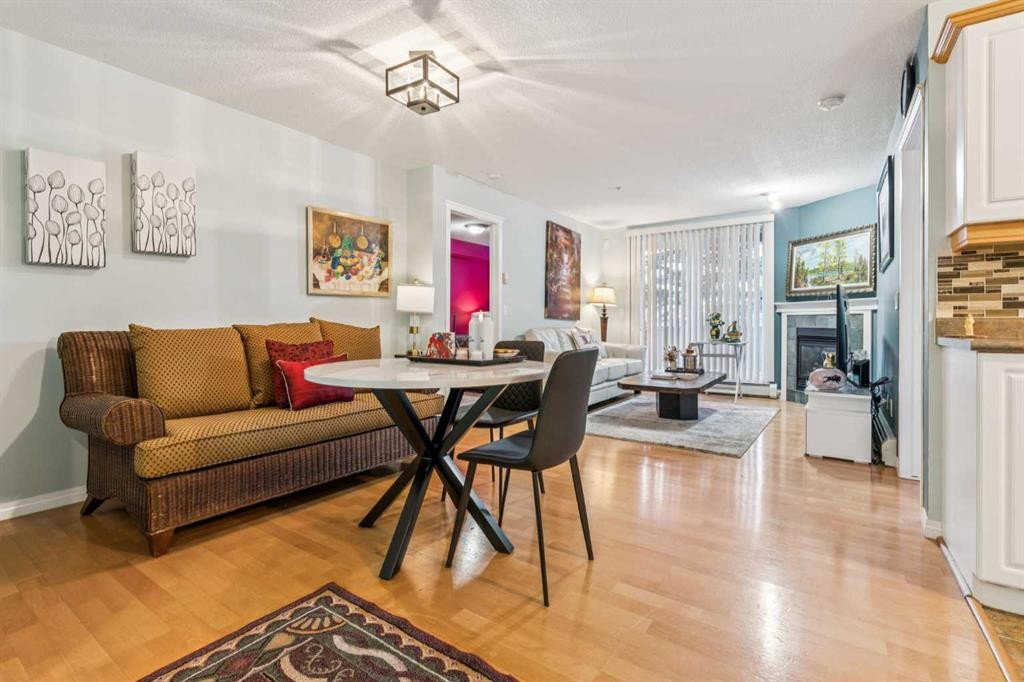 105-15320 Bannister Road Se, Calgary, AB - Indoor With Fireplace