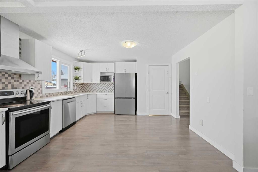 6011 Temple Drive Ne, Calgary, AB - Indoor Photo Showing Kitchen With Stainless Steel Kitchen
