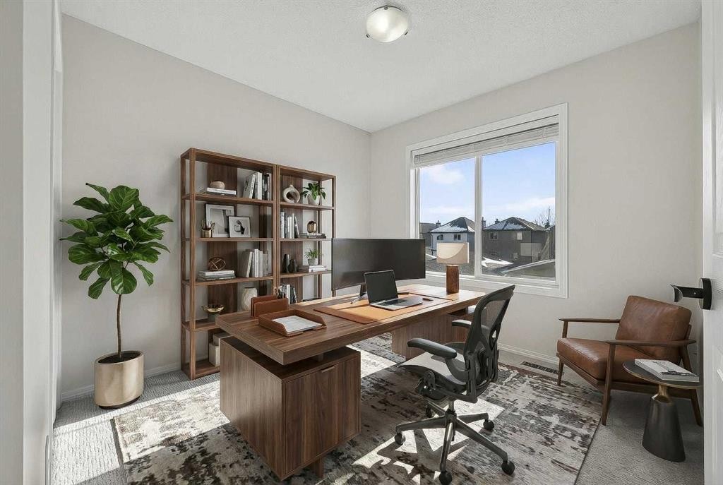 641 Evermeadow Road Sw, Calgary, AB - Indoor Photo Showing Office