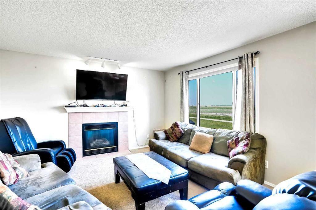 69 Coral Springs Park Ne, Calgary, AB - Indoor Photo Showing Living Room With Fireplace