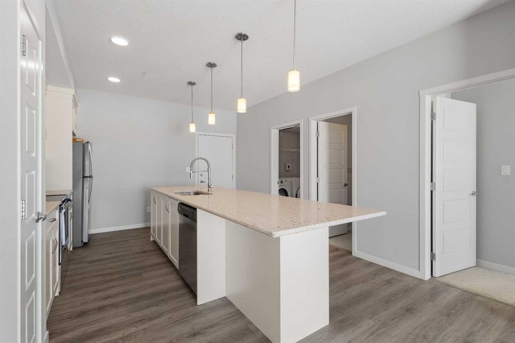 305-20 Seton Park Se, Calgary, AB - Indoor Photo Showing Kitchen With Upgraded Kitchen