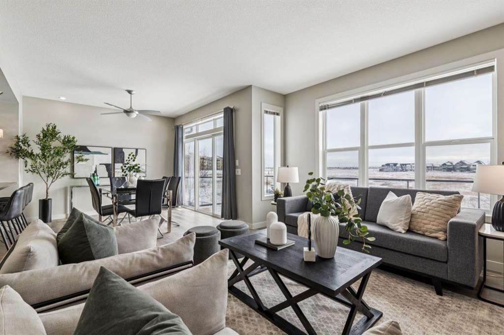 63 Copperstone Drive Se, Calgary, AB - Indoor Photo Showing Living Room