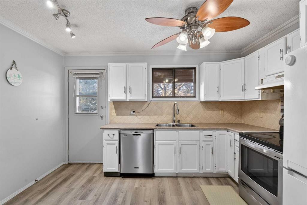 195 Fallswater Road Ne, Calgary, AB - Indoor Photo Showing Kitchen With Double Sink