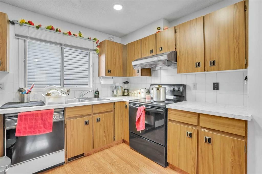 43 Falshire Close Ne, Calgary, AB - Indoor Photo Showing Kitchen With Double Sink