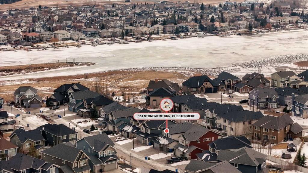 151 Stonemere Green, Chestermere, AB - Outdoor With Body Of Water With View
