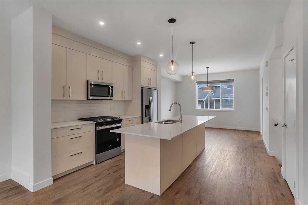 103 Cornerstone Path Ne, Calgary, AB - Indoor Photo Showing Kitchen With Double Sink With Upgraded Kitchen