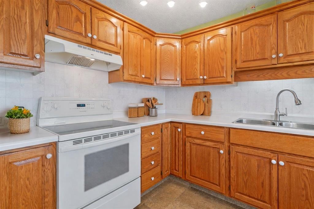 13 Park Ln Place, Strathmore, AB - Indoor Photo Showing Kitchen With Double Sink