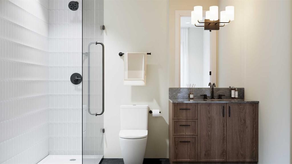 105-3720 Quesnay Wood Drive Sw, Calgary, AB - Indoor Photo Showing Bathroom