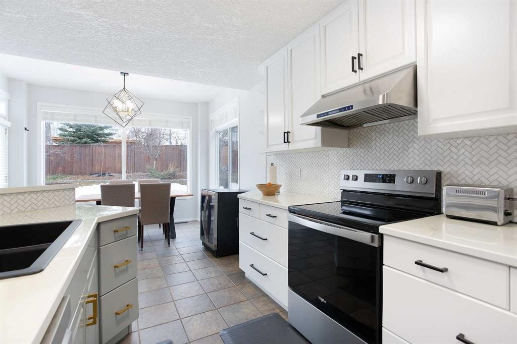 54 Springborough Point Sw, Calgary, AB - Indoor Photo Showing Kitchen With Double Sink