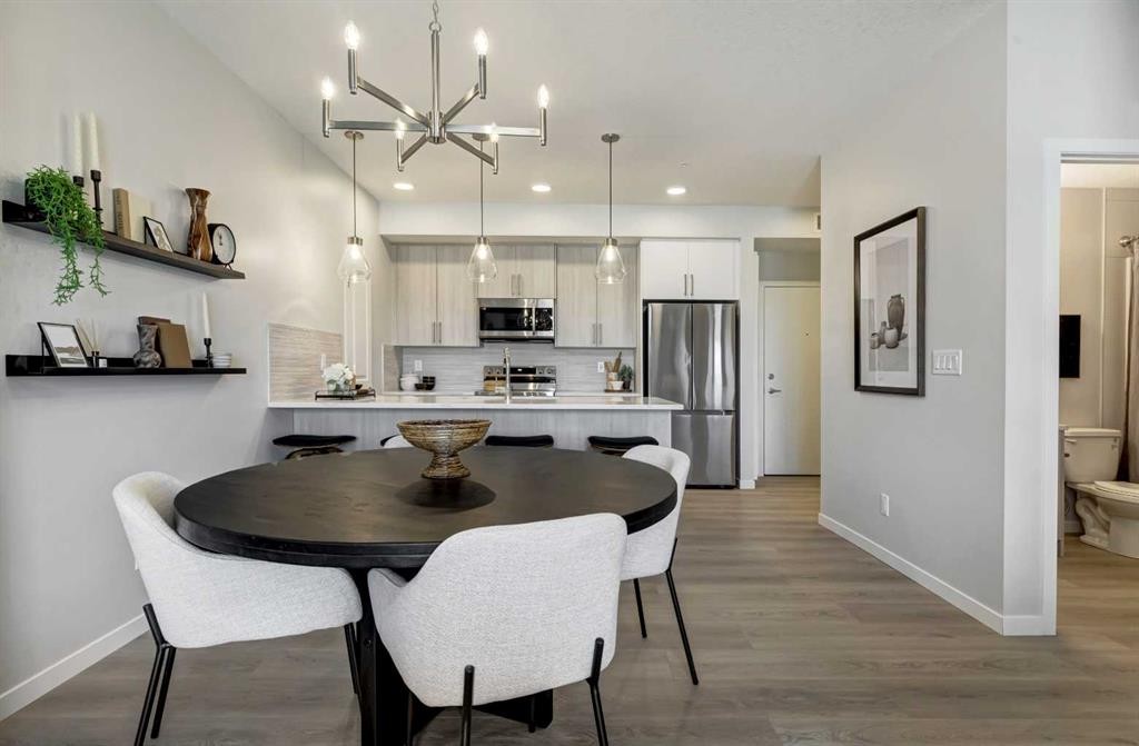 2111-20295 Seton Way Se, Calgary, AB - Indoor Photo Showing Dining Room