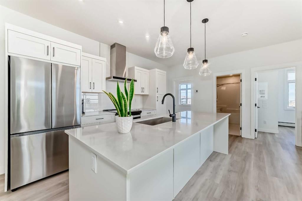 2416-200 Seton Circle Se, Calgary, AB - Indoor Photo Showing Kitchen With Upgraded Kitchen