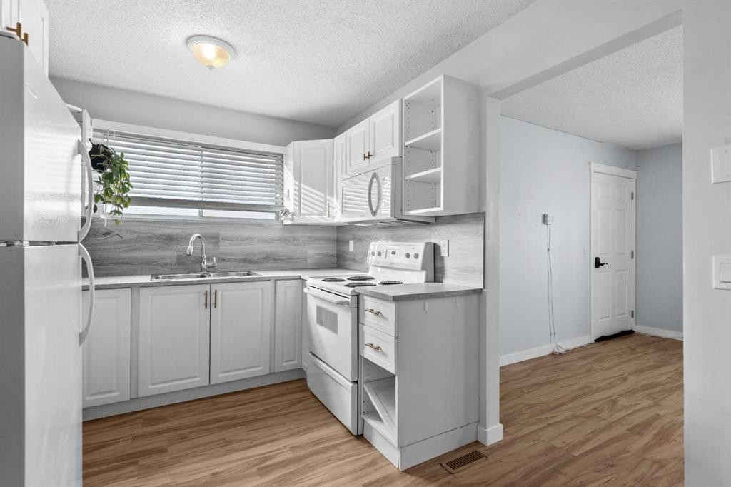 8510 Centre Street Ne, Calgary, AB - Indoor Photo Showing Kitchen With Double Sink