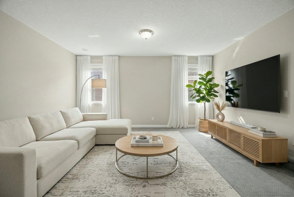 54 Auburn Crest Way Se, Calgary, AB - Indoor Photo Showing Living Room