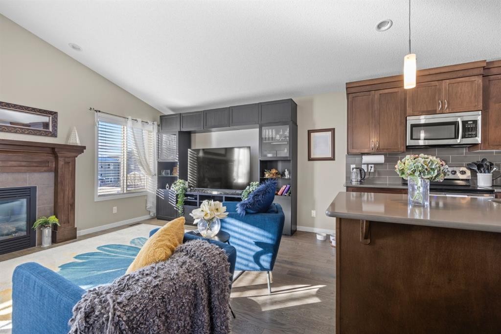 47 Cranford Crescent Se, Calgary, AB - Indoor With Fireplace