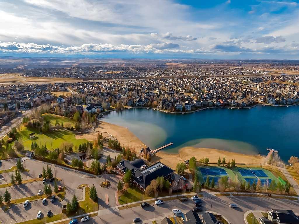 80 Auburn Springs Boulevard Se, Calgary, AB - Outdoor With Body Of Water With View