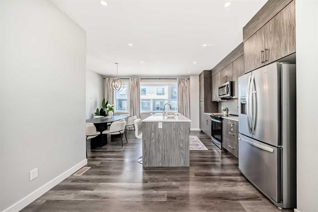 413 Skyview Ranch Circle Ne, Calgary, AB - Indoor Photo Showing Kitchen With Stainless Steel Kitchen