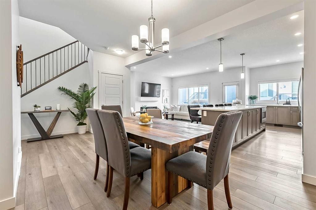 882 Bluerock Way Sw, Calgary, AB - Indoor Photo Showing Dining Room