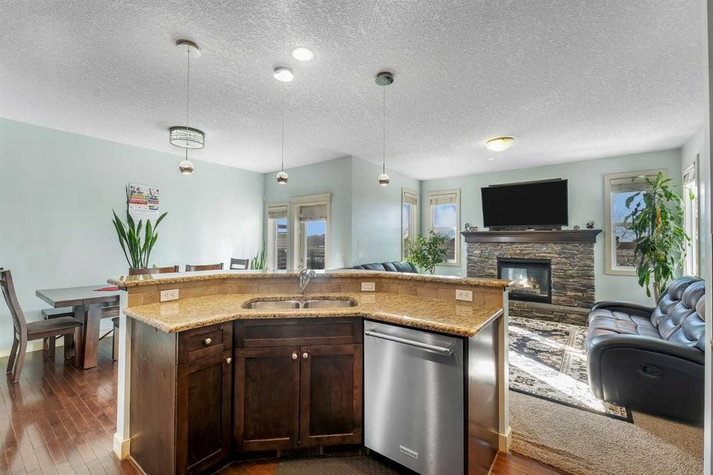 156 Bishop Crescent Nw, Langdon, AB - Indoor With Fireplace