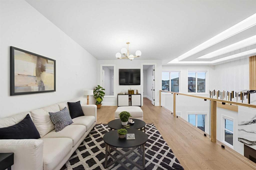 126 Sunstone Way, Balzac, AB - Indoor Photo Showing Living Room