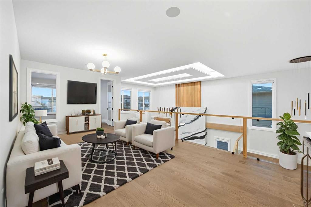 126 Sunstone Way, Balzac, AB - Indoor Photo Showing Living Room