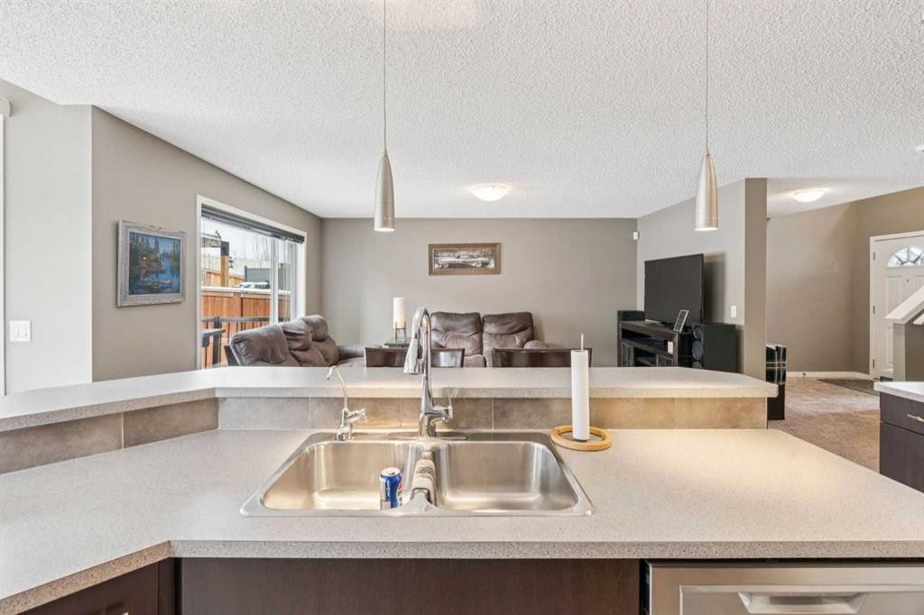 117 Silverado Saddle Heights Sw, Calgary, AB - Indoor Photo Showing Kitchen With Double Sink