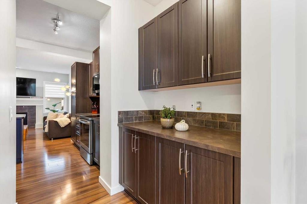 1303 New Brighton Park Se, Calgary, AB - Indoor With Fireplace