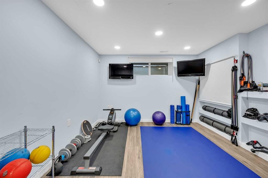 245 Skyview Ranch Way Ne, Calgary, AB - Indoor Photo Showing Gym Room