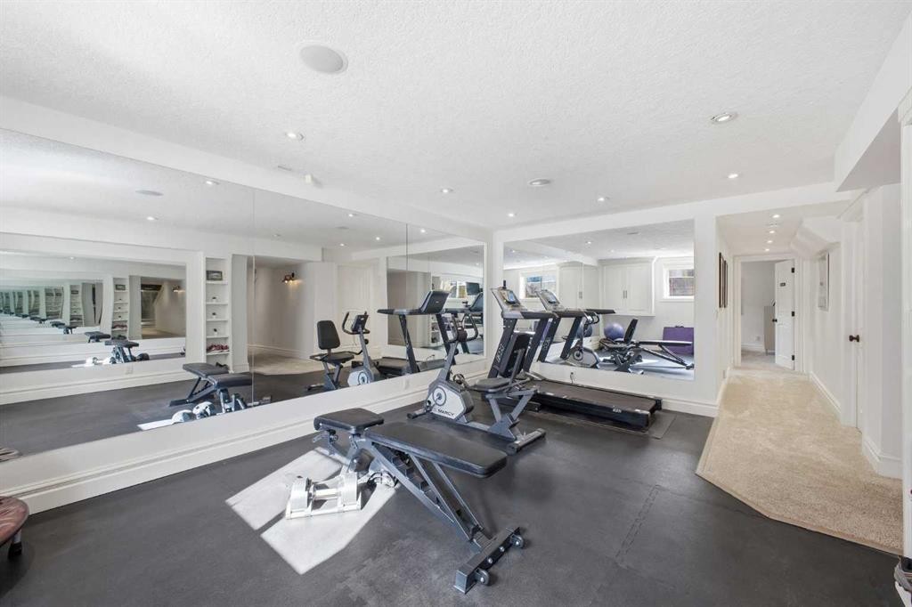 23 Deermoss Place Se, Calgary, AB - Indoor Photo Showing Gym Room