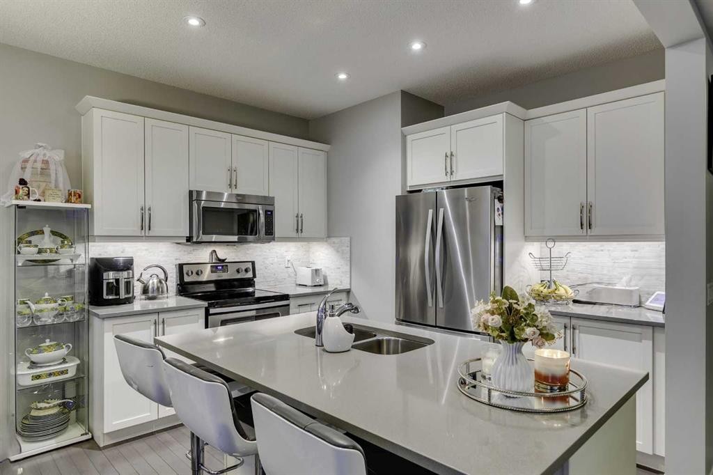 61 Cityscape View Ne, Calgary, AB - Indoor Photo Showing Kitchen With Stainless Steel Kitchen With Double Sink With Upgraded Kitchen