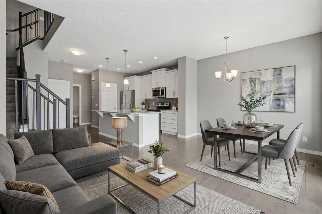 54 Legacy Close Se, Calgary, AB - Indoor Photo Showing Living Room