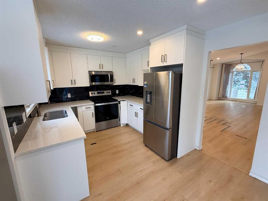 651 Macewan Drive Nw, Calgary, AB - Indoor Photo Showing Kitchen With Double Sink