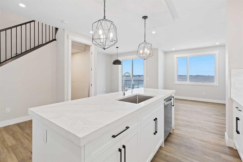 56 Bridges Drive, Langdon, AB - Indoor Photo Showing Kitchen