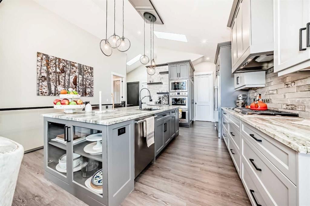 64 Walcrest View Se, Calgary, AB - Indoor Photo Showing Kitchen With Upgraded Kitchen