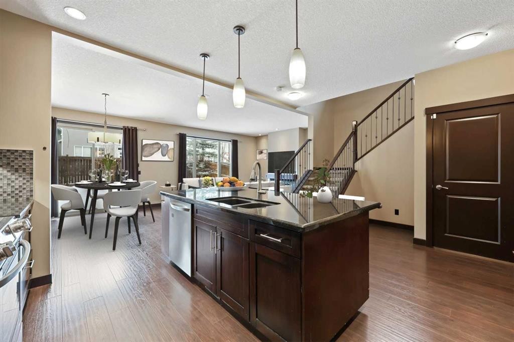 226 Sage Meadows Circle Nw, Calgary, AB - Indoor Photo Showing Kitchen With Double Sink